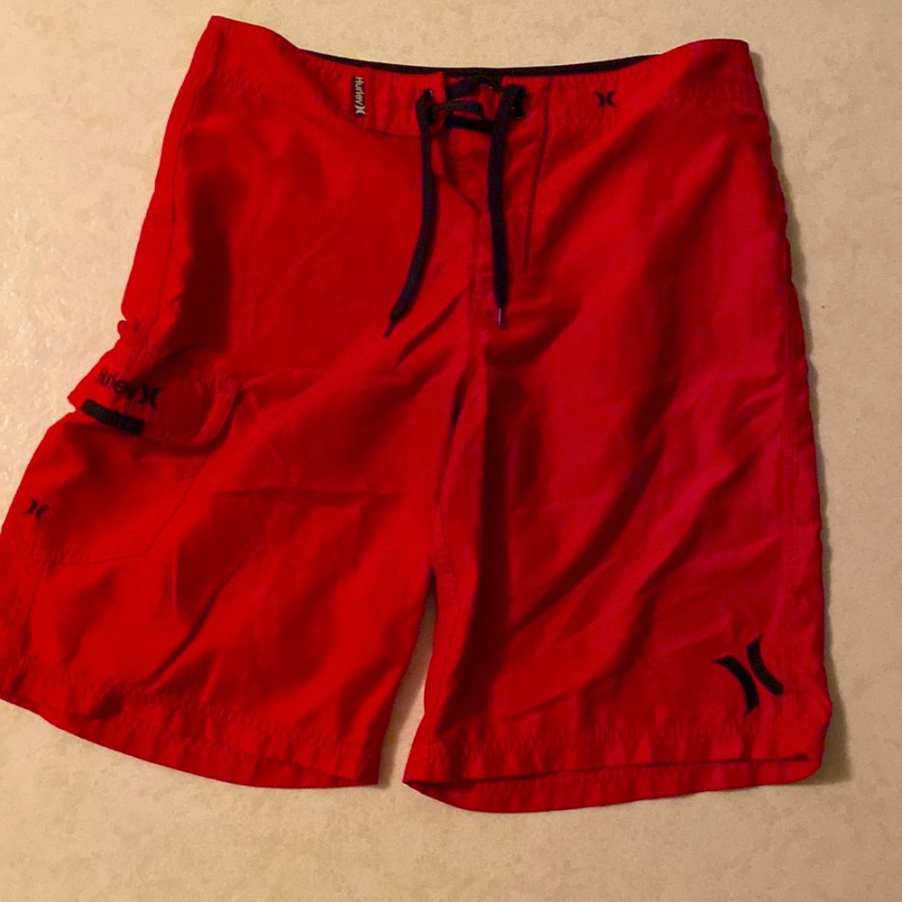 Hurley red 32” waist men’s board shorts